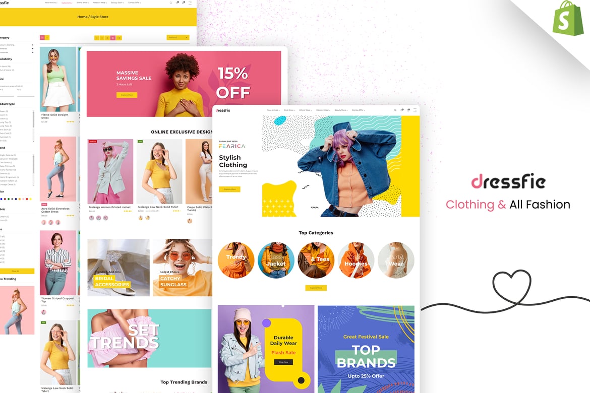Dressfie - Designer Store Clothing Shopify Theme