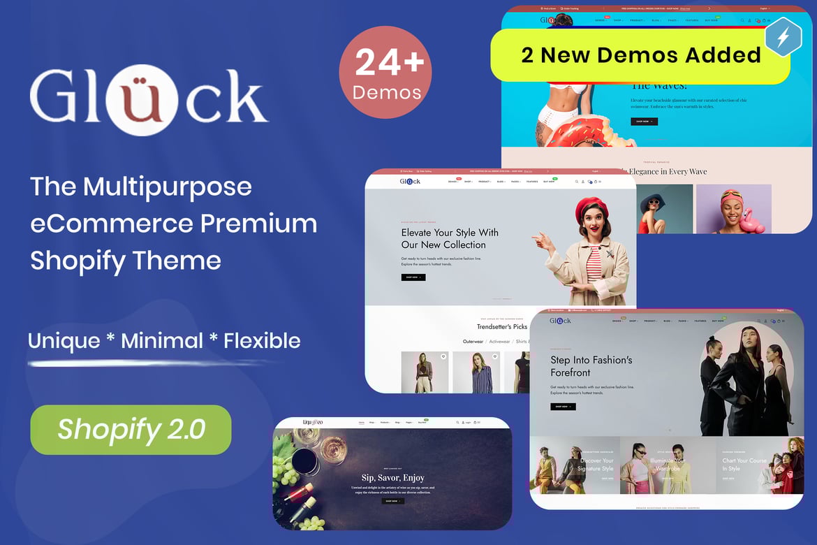 Gluck - Multipurpose Ecommerce Shopify 2.0 Theme