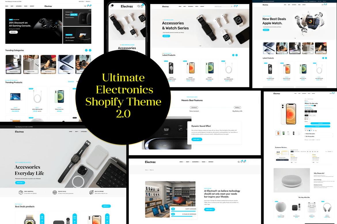 Electroz - Clean Electronics Store Shopify Theme
