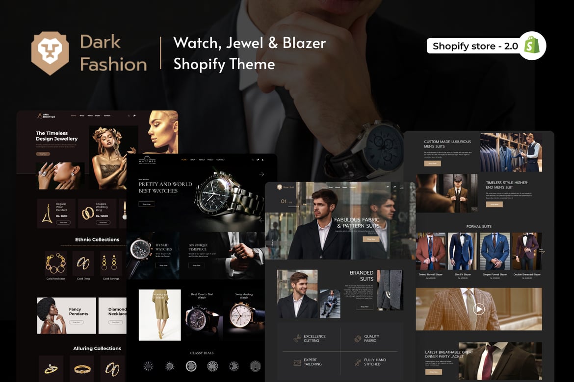 Dark Fashion – Watch, Jewel & Blazer Theme