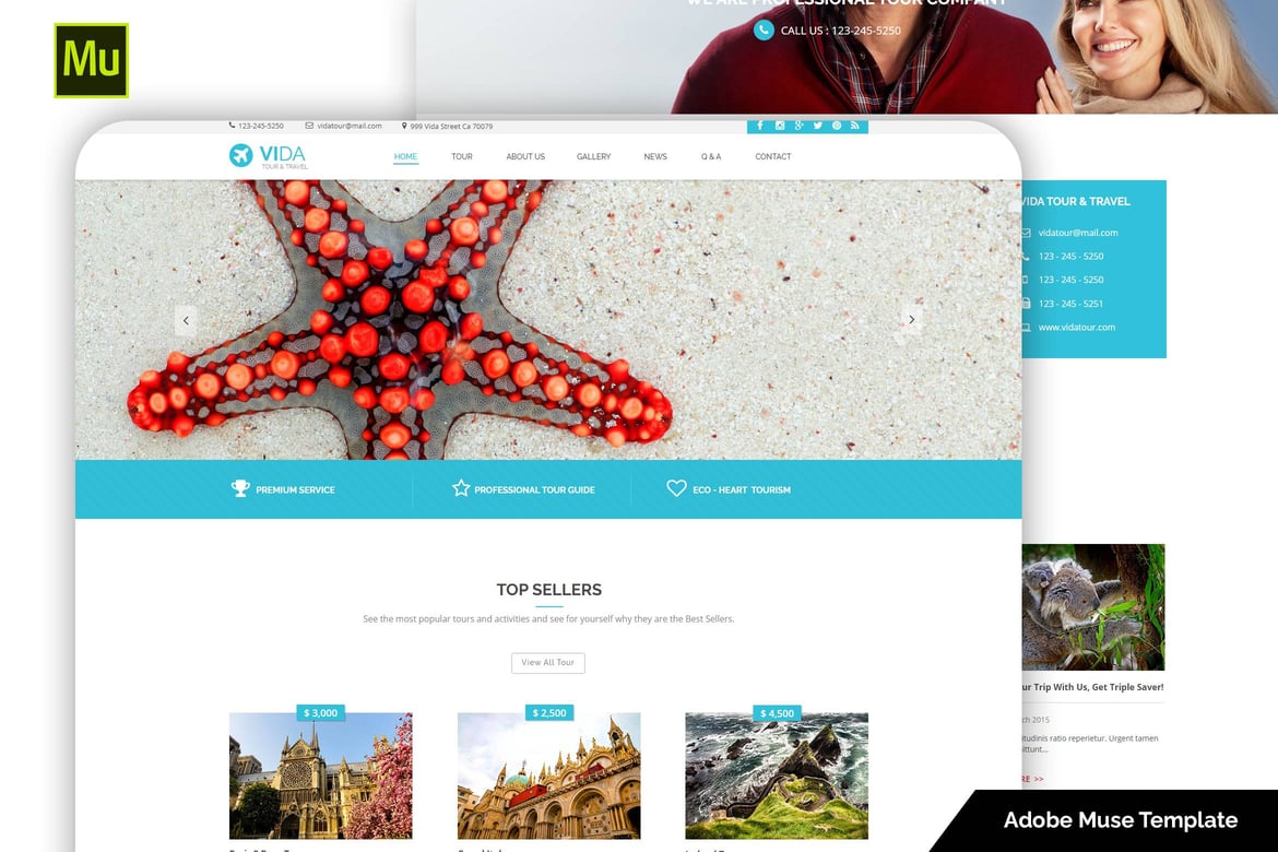 Vida - Multipurpose Muse Template