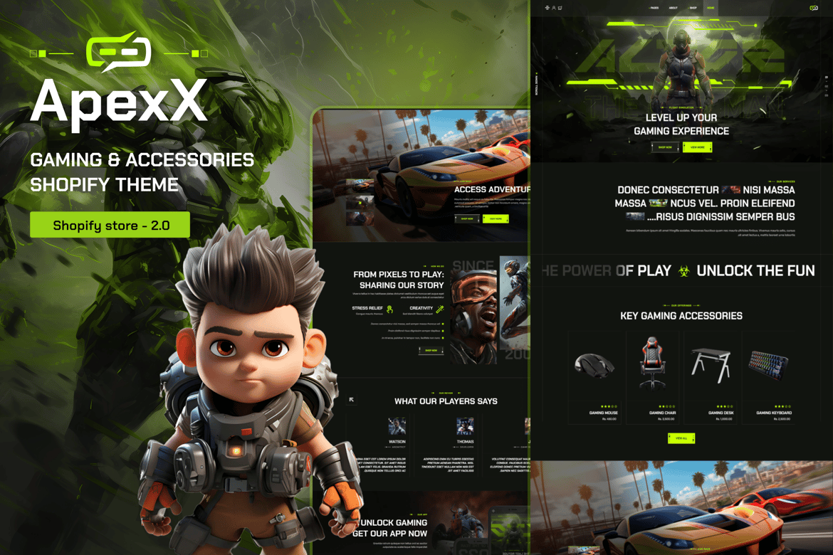 Apexx - Esports & Gaming Store Shopify Theme