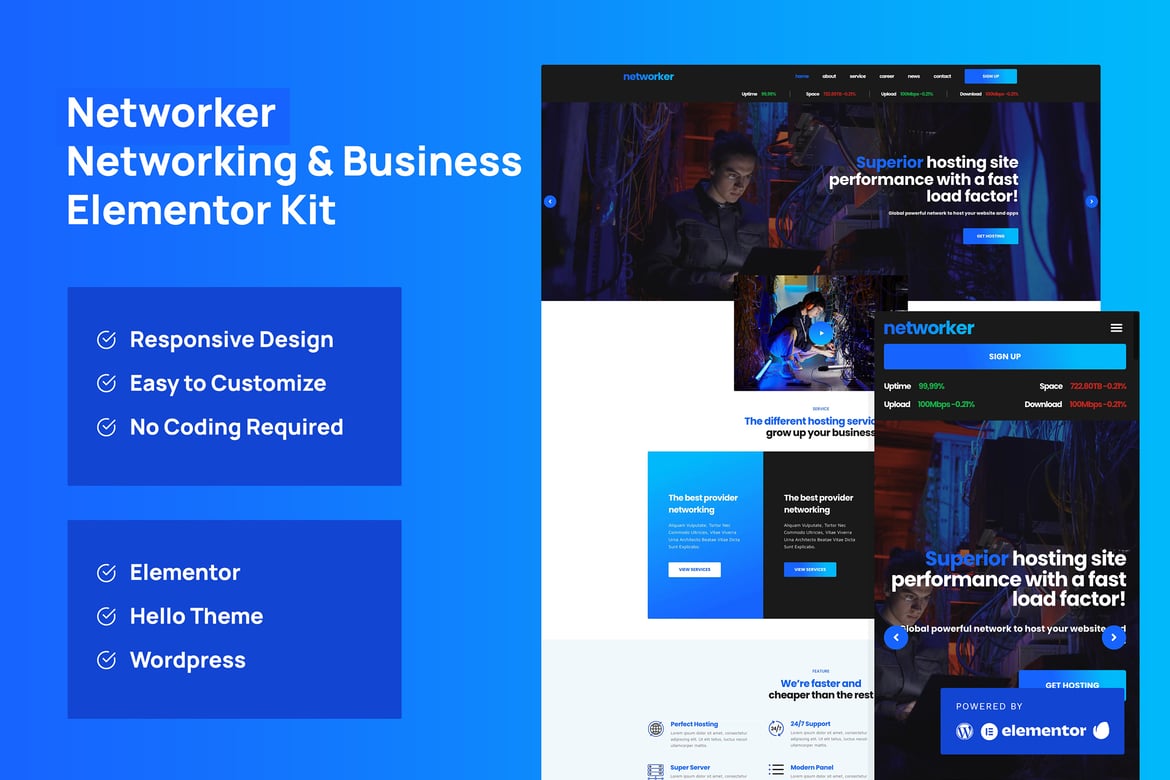 Networker - Business & Hosting Services Template Kit