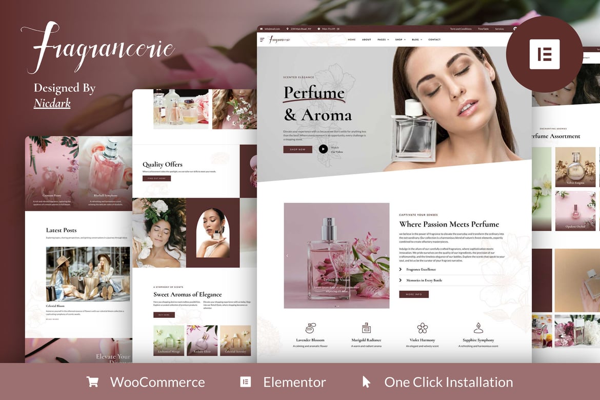 Fragrancerie - Perfume & Cosmetic Shop Elementor Pro Kit