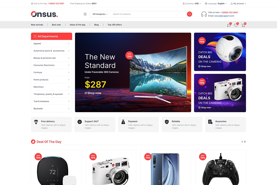 Onsus - Electronics & E-Commerce WordPress Theme