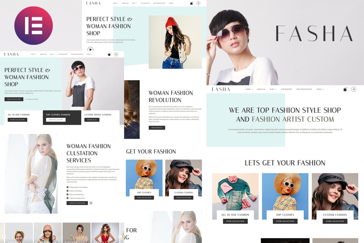 Fasha - Woman Fashion Shop Elementor Template Kit