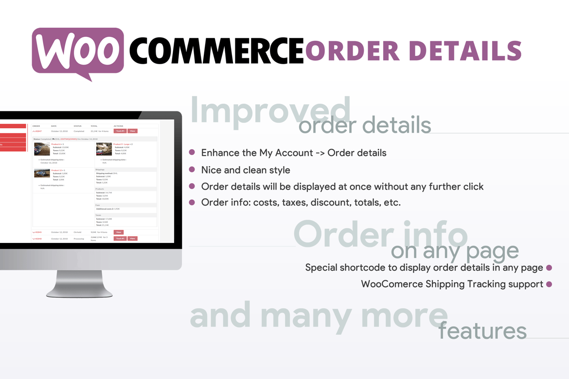 WooCommerce Order Details (Plugin)