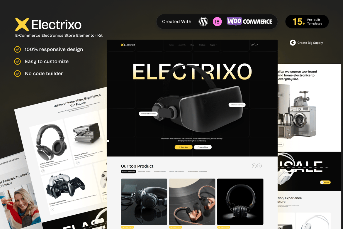 Electrixo - E-commerce Electronics Store (Elementor Template Kit)