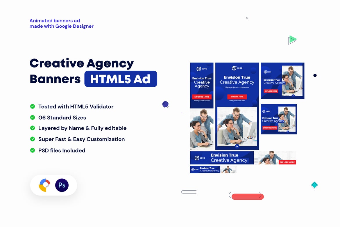 Creative Agency Startup HTML5 Banners Ad