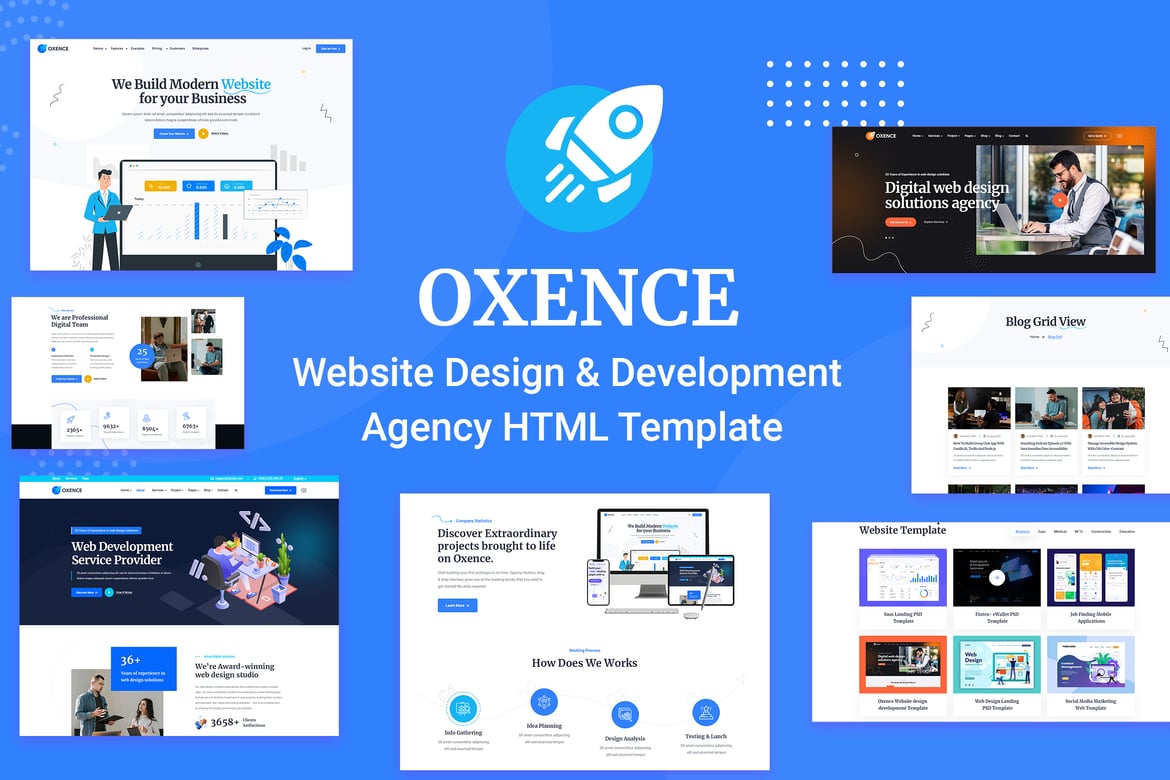 Oxence - Web Design Agency HTML Template