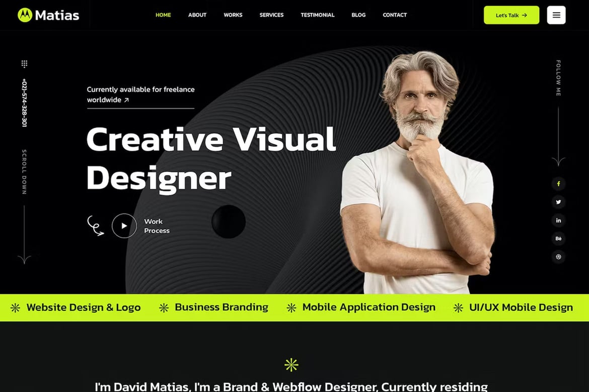 Matias – Personal Portfolio React Template