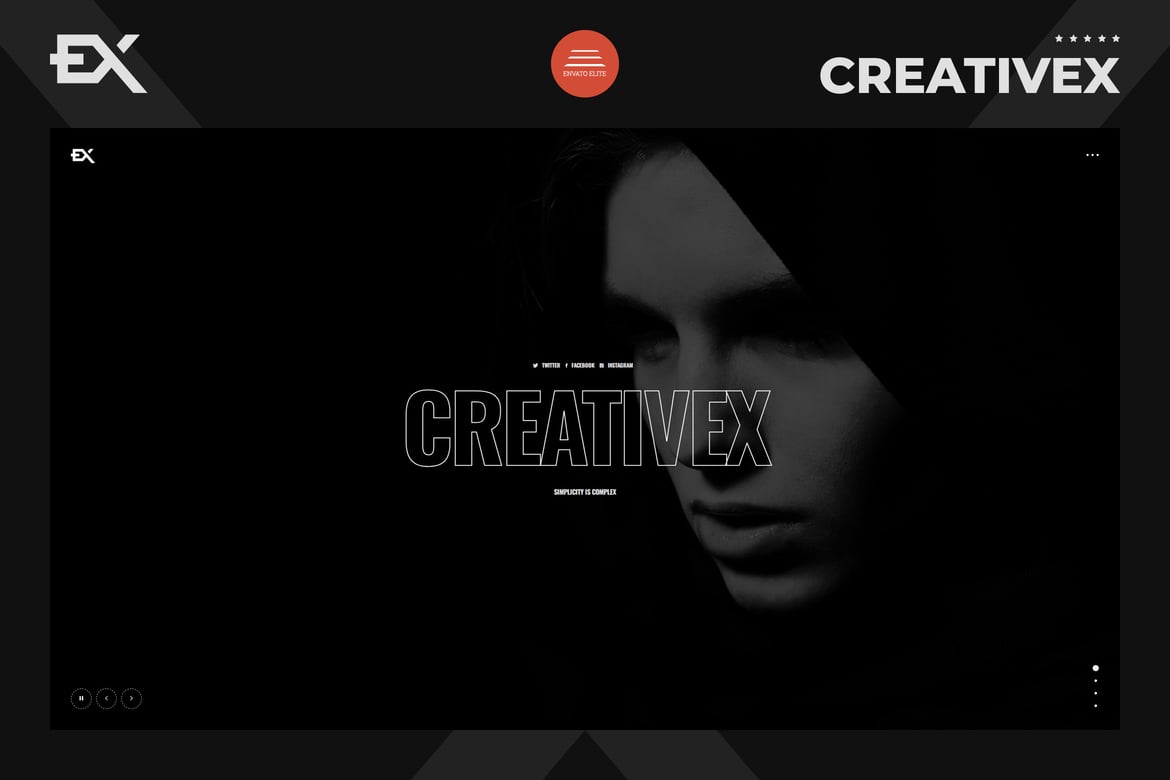 CreativeX – A Bold Portfolio Template