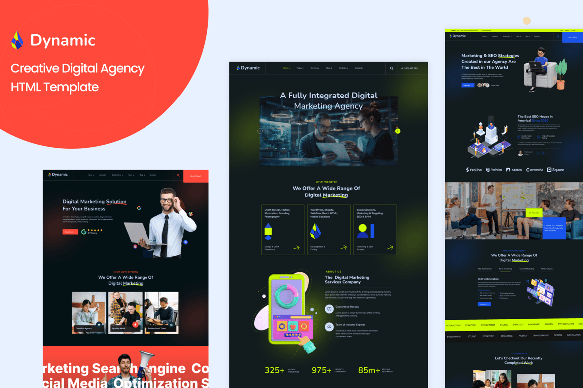 Dynamic Creative Digital Agency HTML Template