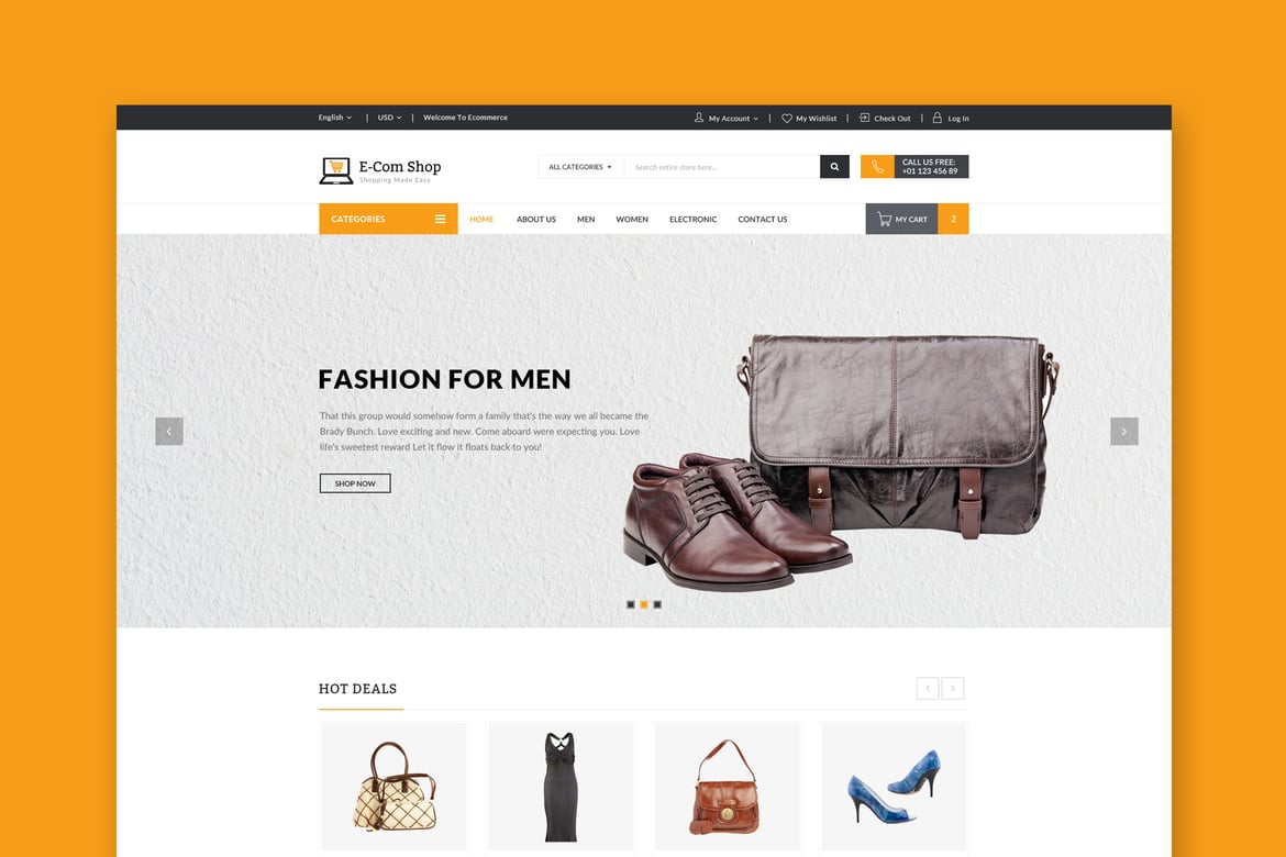 Ecom - Responsive Ecommerce HTML Template