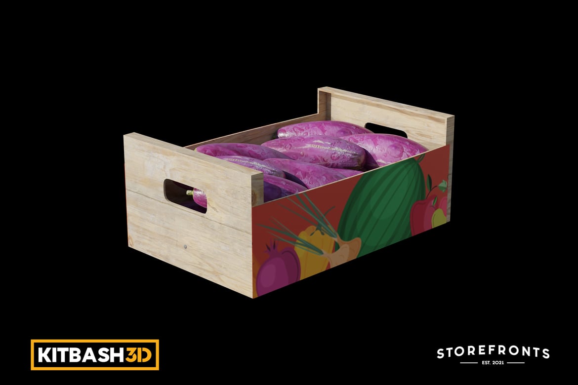 Kitbash Storefronts - Box of Eggplants