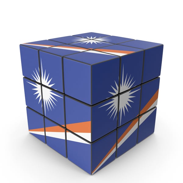 Marshall Islands Flag Puzzle Cube