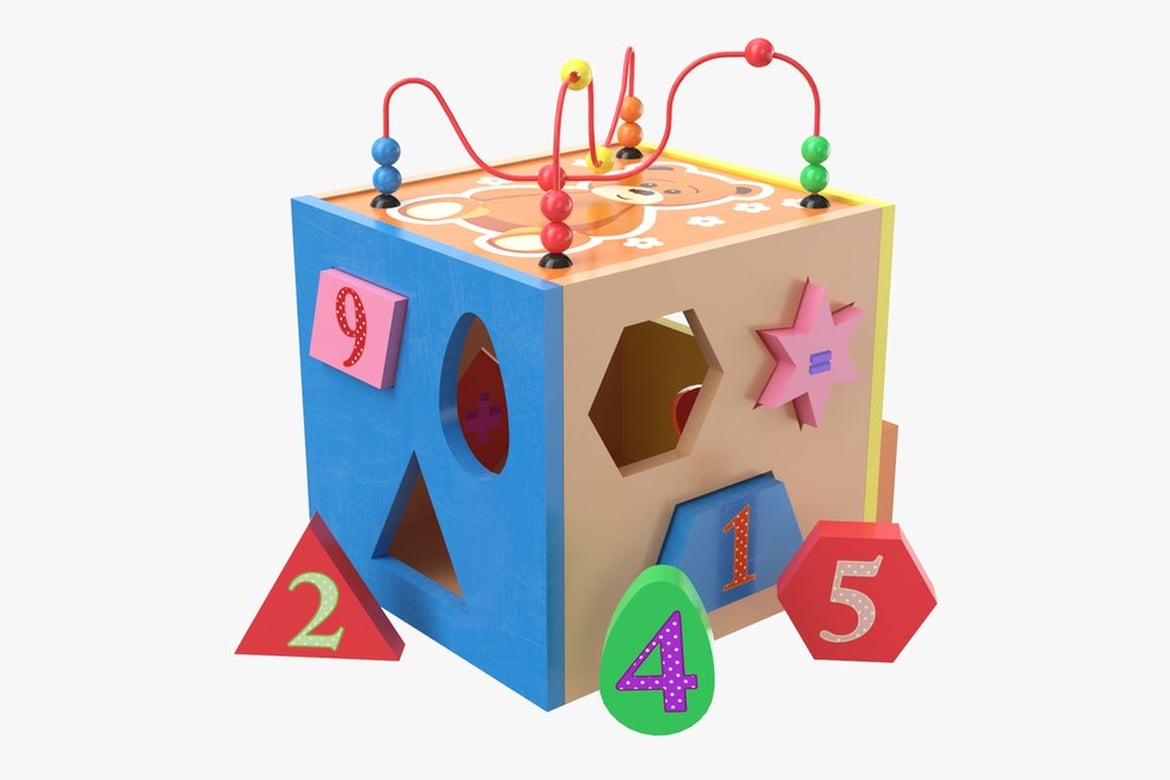 Educational Bead Maze Cube Toy