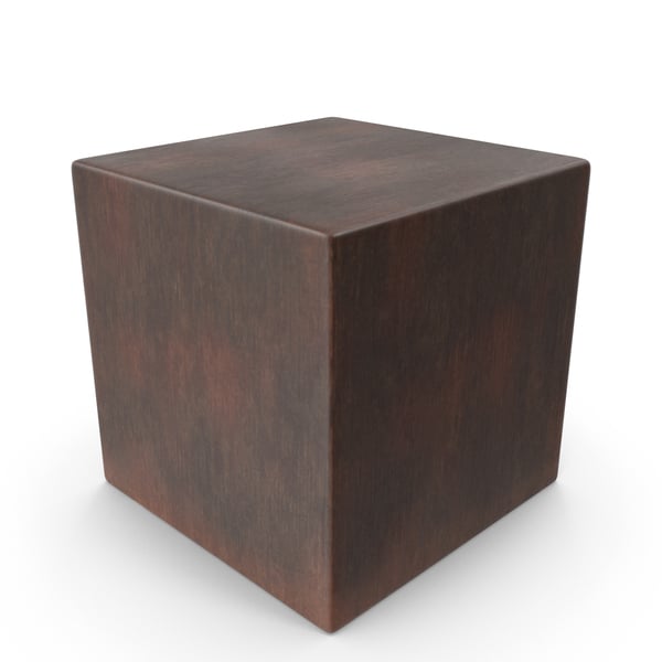 Elegant Dark Wood Cube Box
