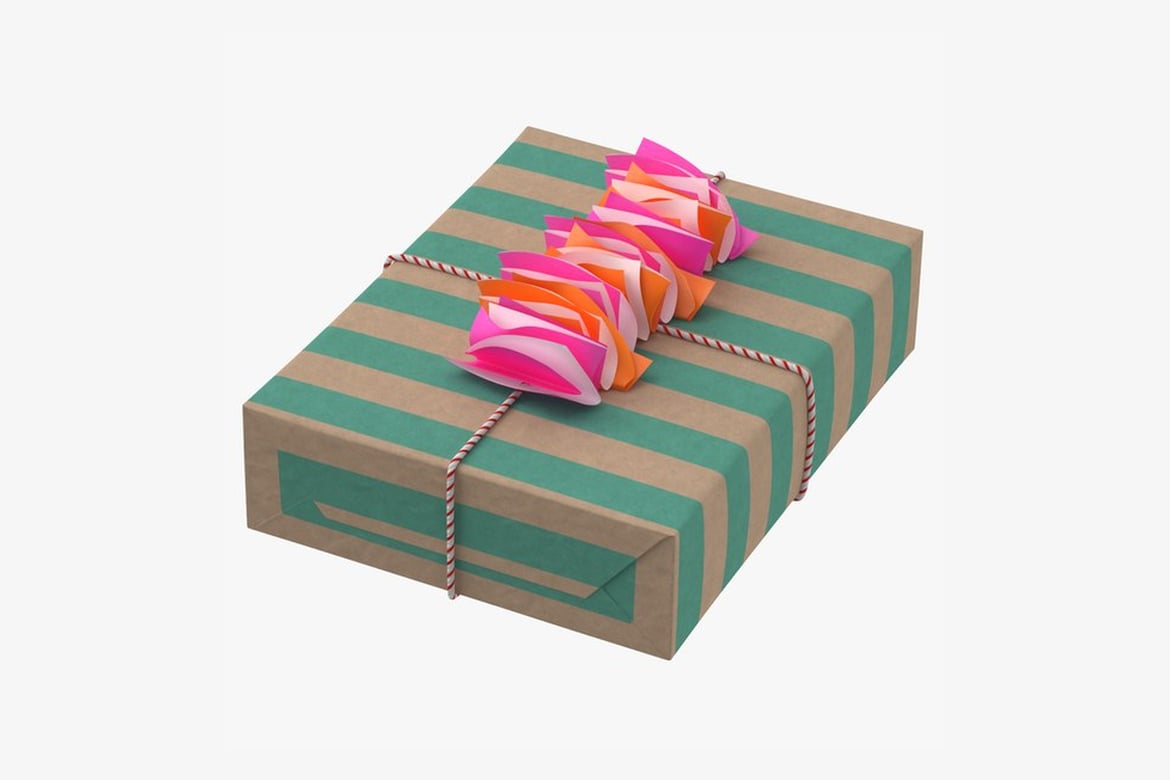 Classic Striped Gift Box