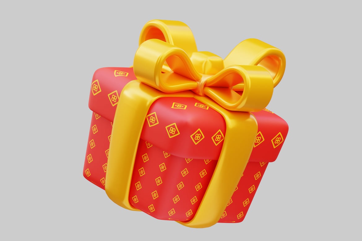 Cheerful Yellow Patterned Gift Box