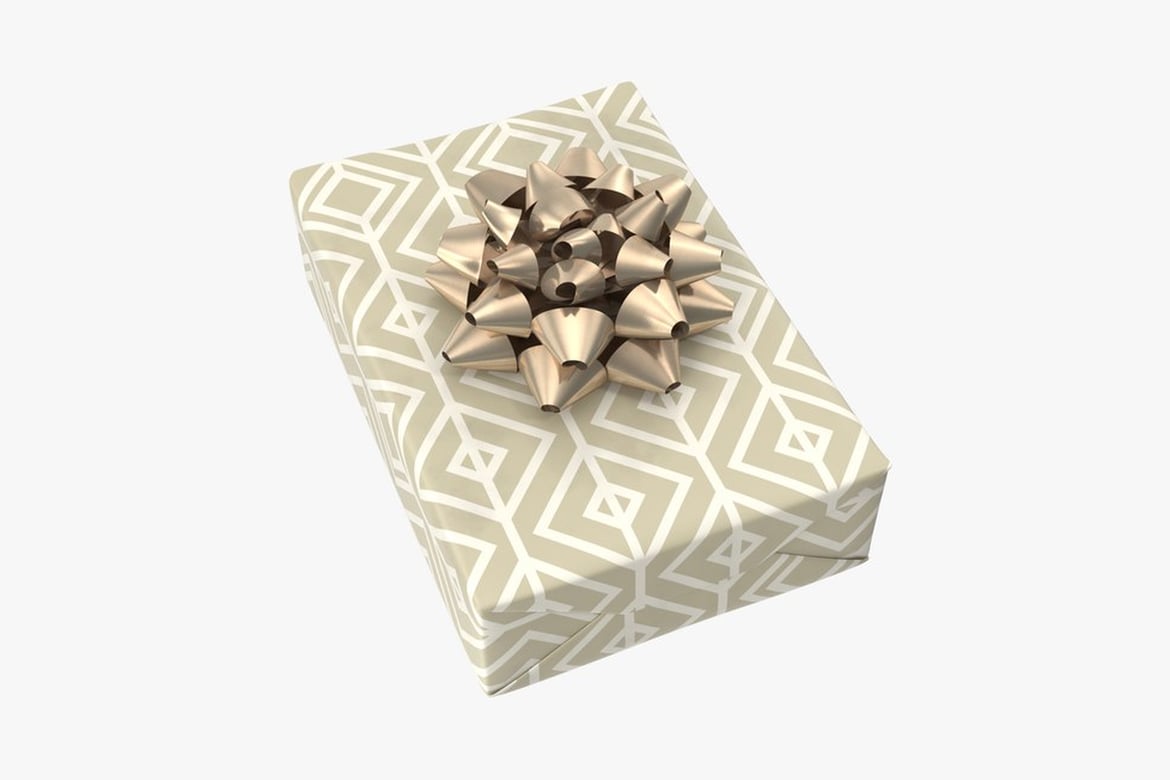 Elegant Red & Gold Christmas Gift