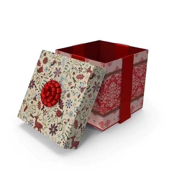 Rustic Open Christmas Box with Tape