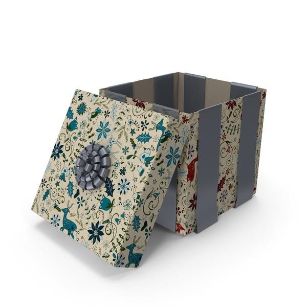 Artistic Open Christmas Gift Box