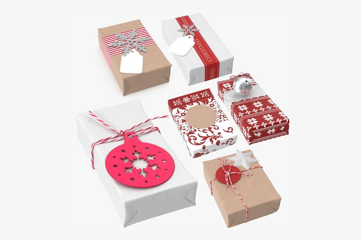 Festive Wrapped Christmas Presents Collection