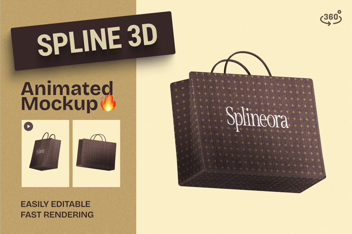 Engaging Animated Shopping Bag Mockup