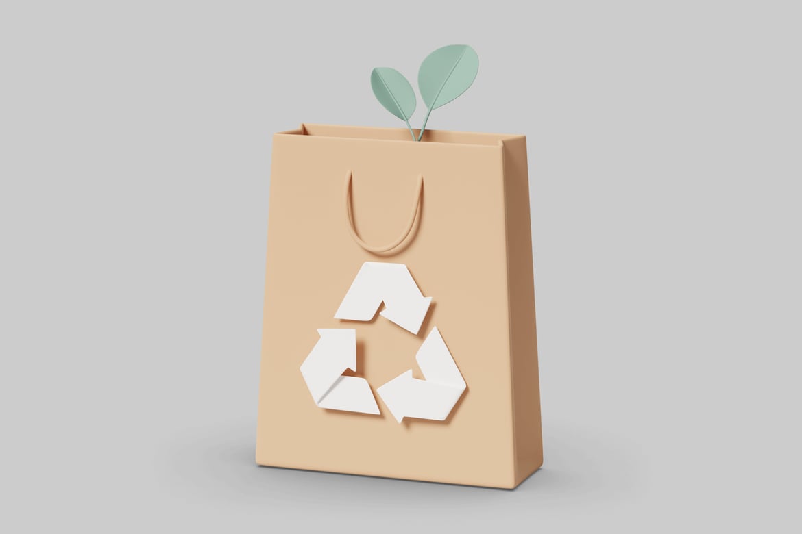 Classic Brown Paper Shopping Bag