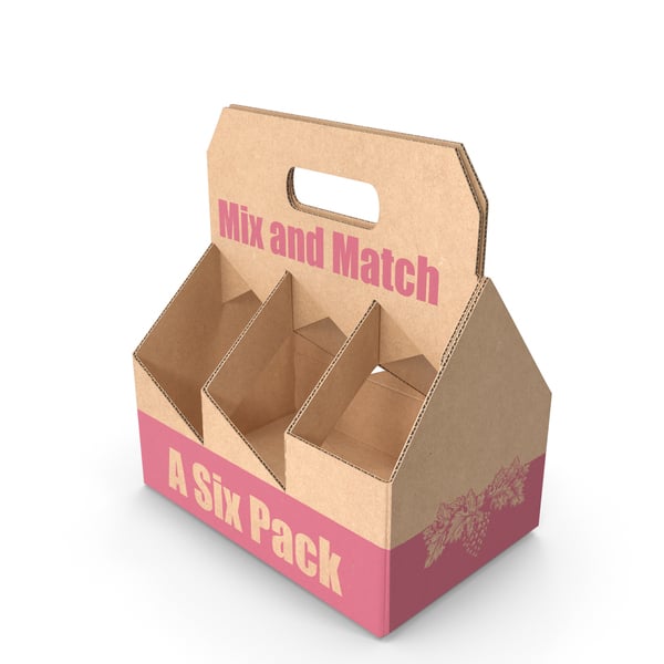 Cardboard Wine Bottle Carrier Mockup