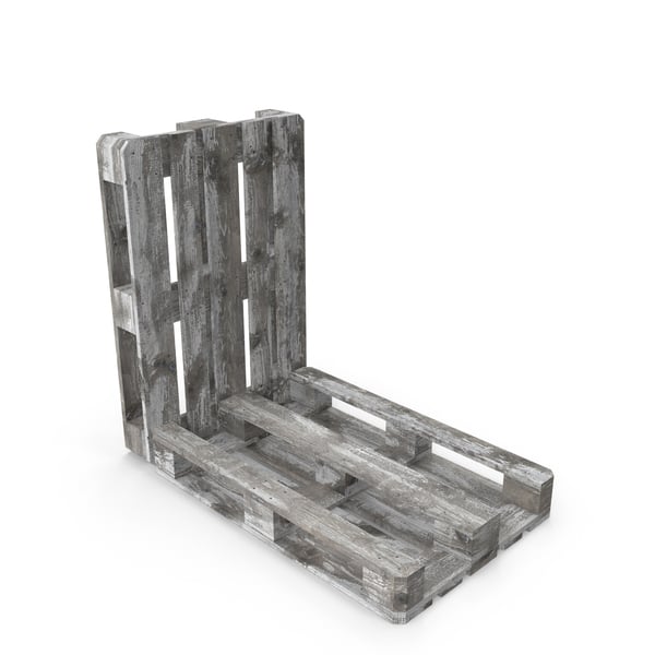 Aged Double-Wide Wooden Pallet