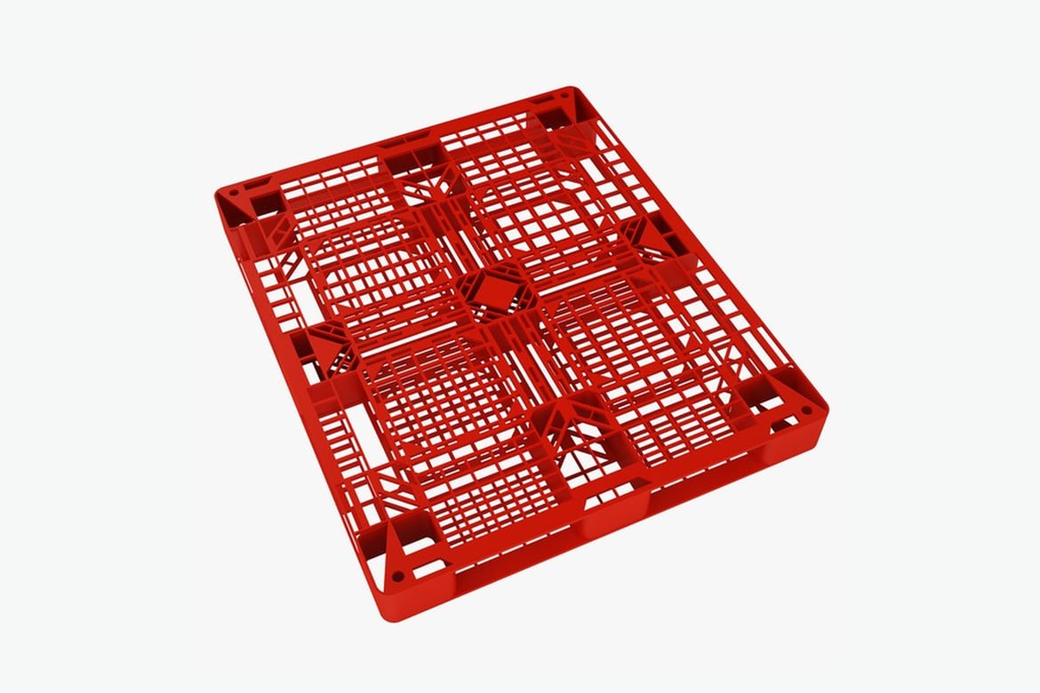 Red Industrial Plastic Pallet
