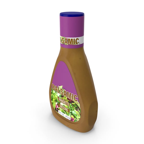 Photorealistic Balsamic Salad Dressing Mockup