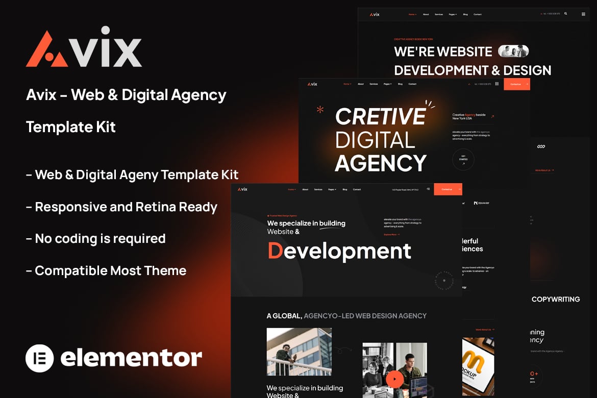 Avix - Web & Digital Agency Template Kit