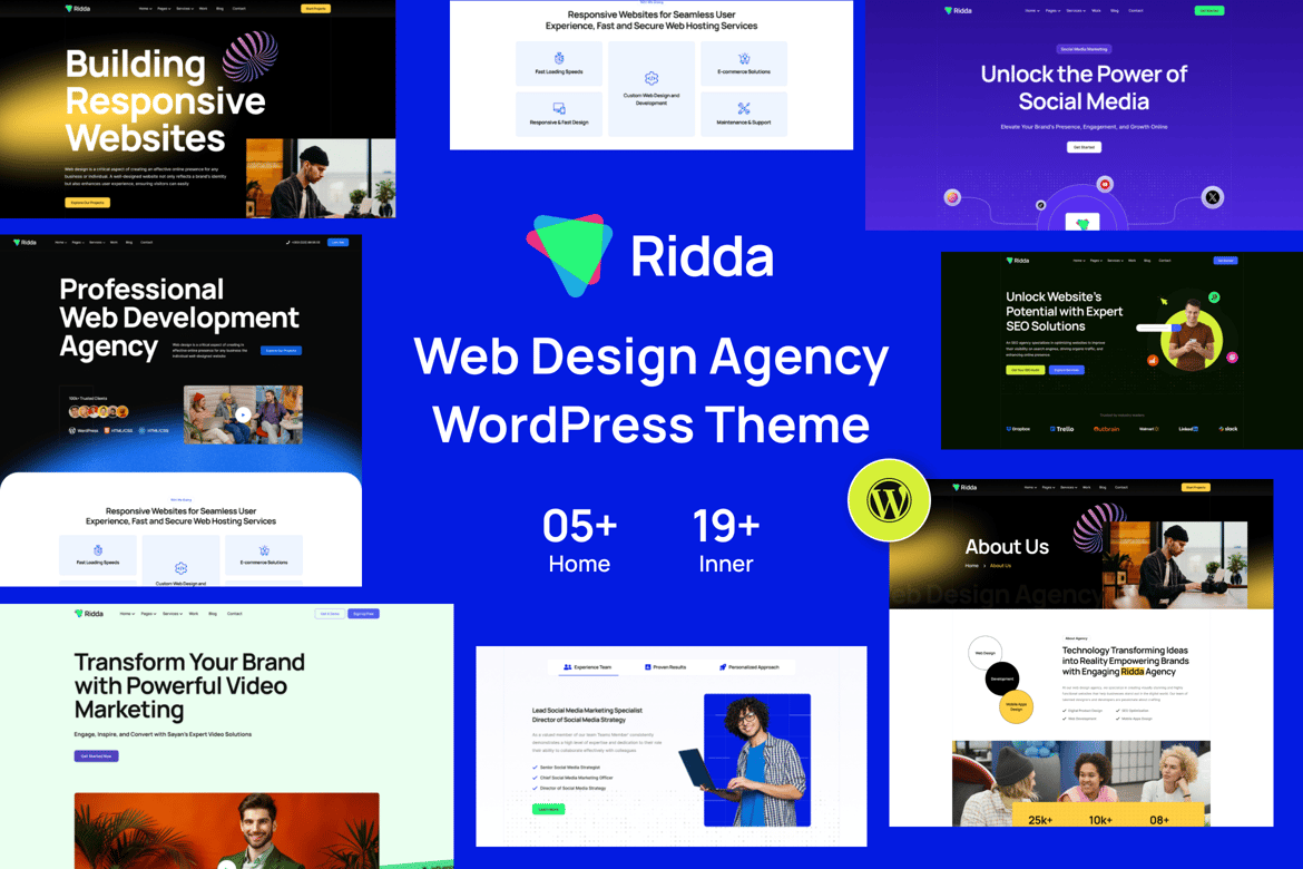 Ridda - Web Design Agency WordPress Theme