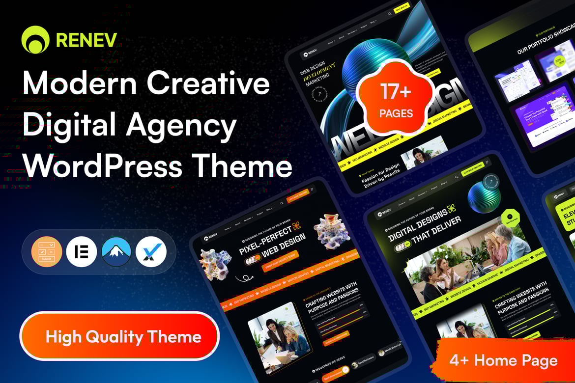 Renev - Creative Digital Agency WordPress Theme