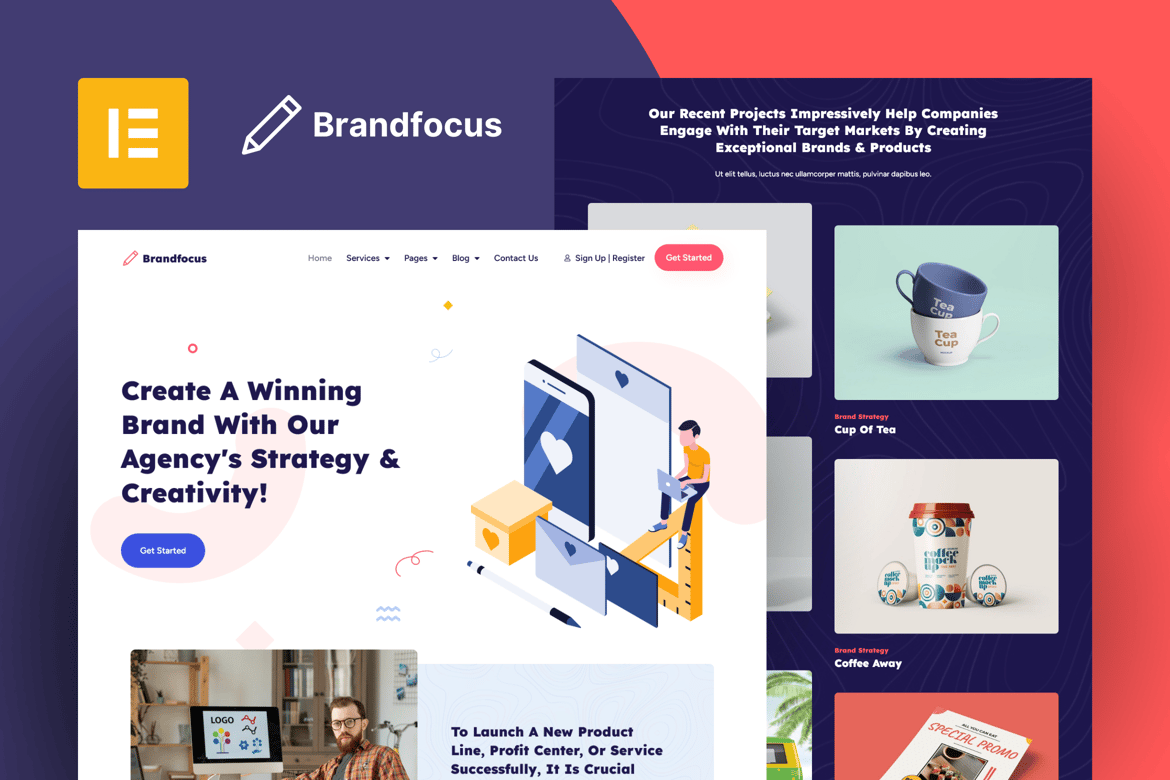 BrandFocus - Branding Agency Elementor Pro Template Kit