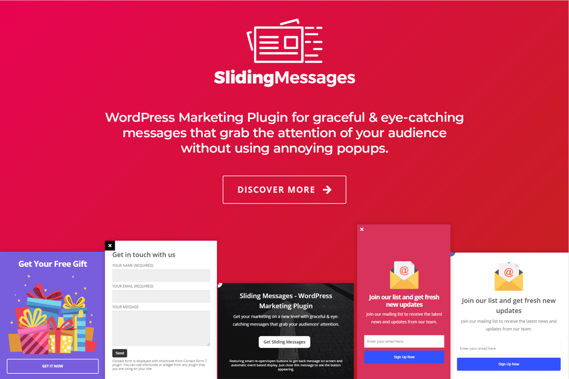 WordPress Marketing Plugin - Sliding Messages