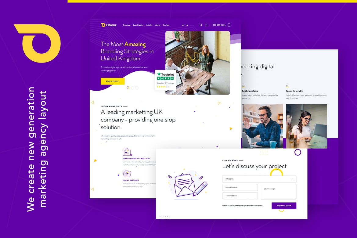 Obour - Digital Marketing Agency WordPress Theme