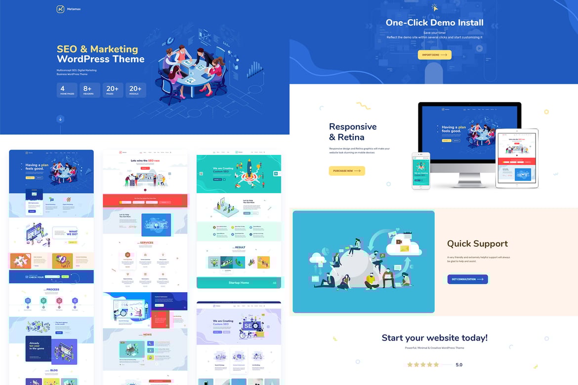 Metamax Marketing - SEO & Marketing WordPress Theme