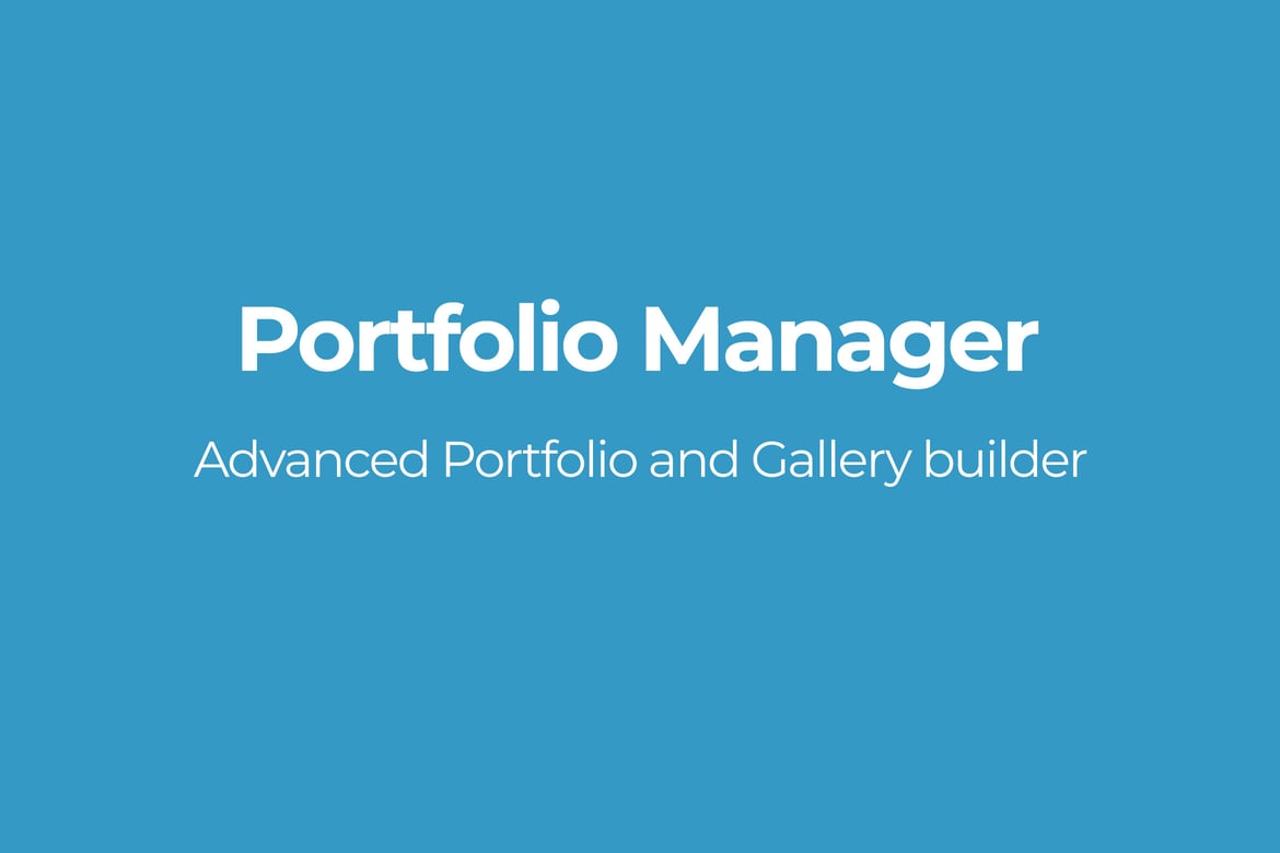 Portfolio Manager Pro WordPress Plugin