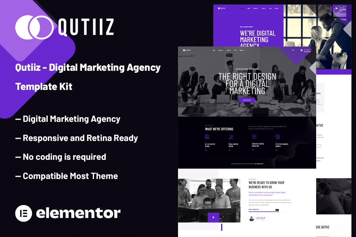 Qutiiz - Digital Marketing & Web Agency Template Kit