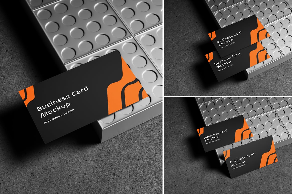 Floating Business Card Mockup
