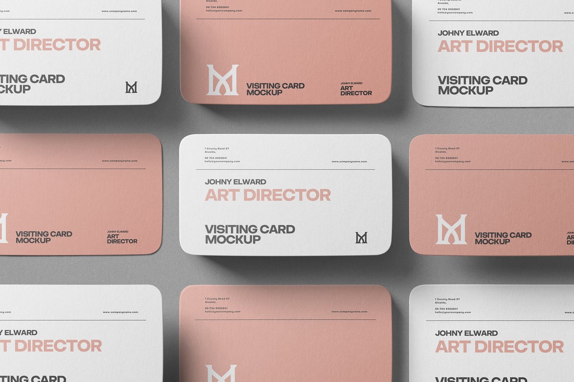 Business Card on Concrete Mockup