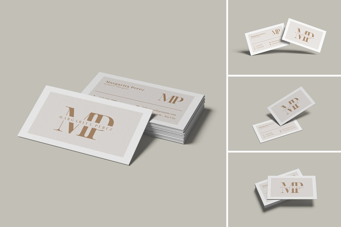Dark & Moody Business Card Mockup