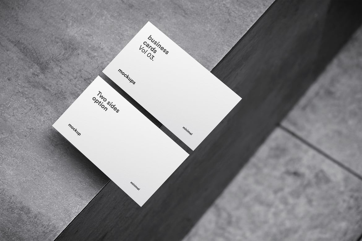 Realistic Print Business Card Mockup
