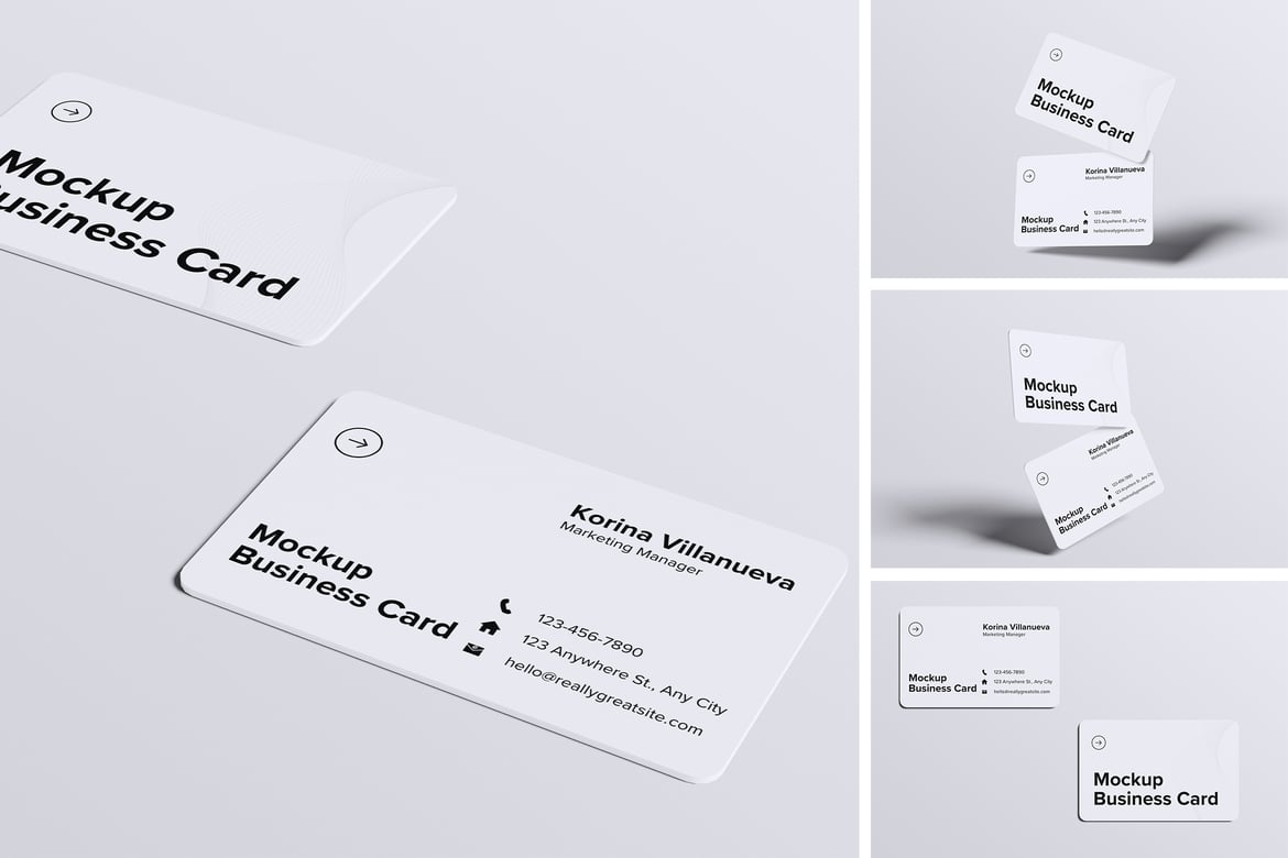 Clean Corporate Business Card Mockup