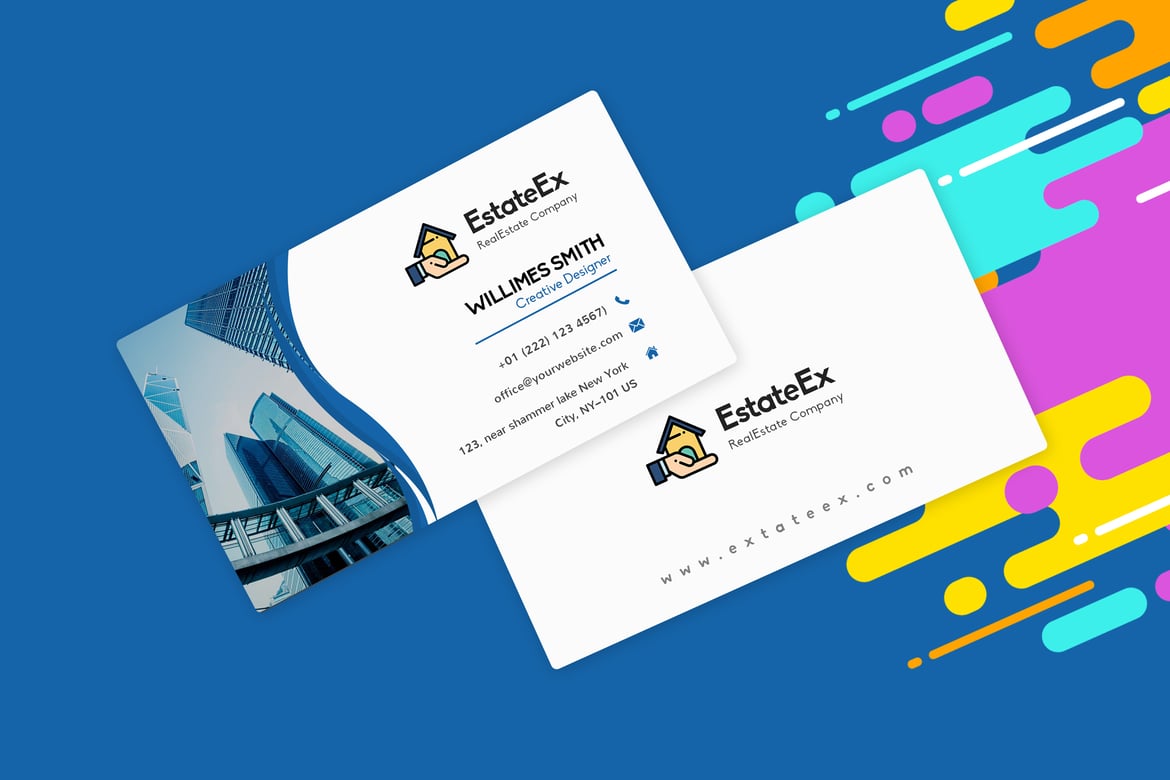 Modern Real Estate Agent Visiting Card Template
