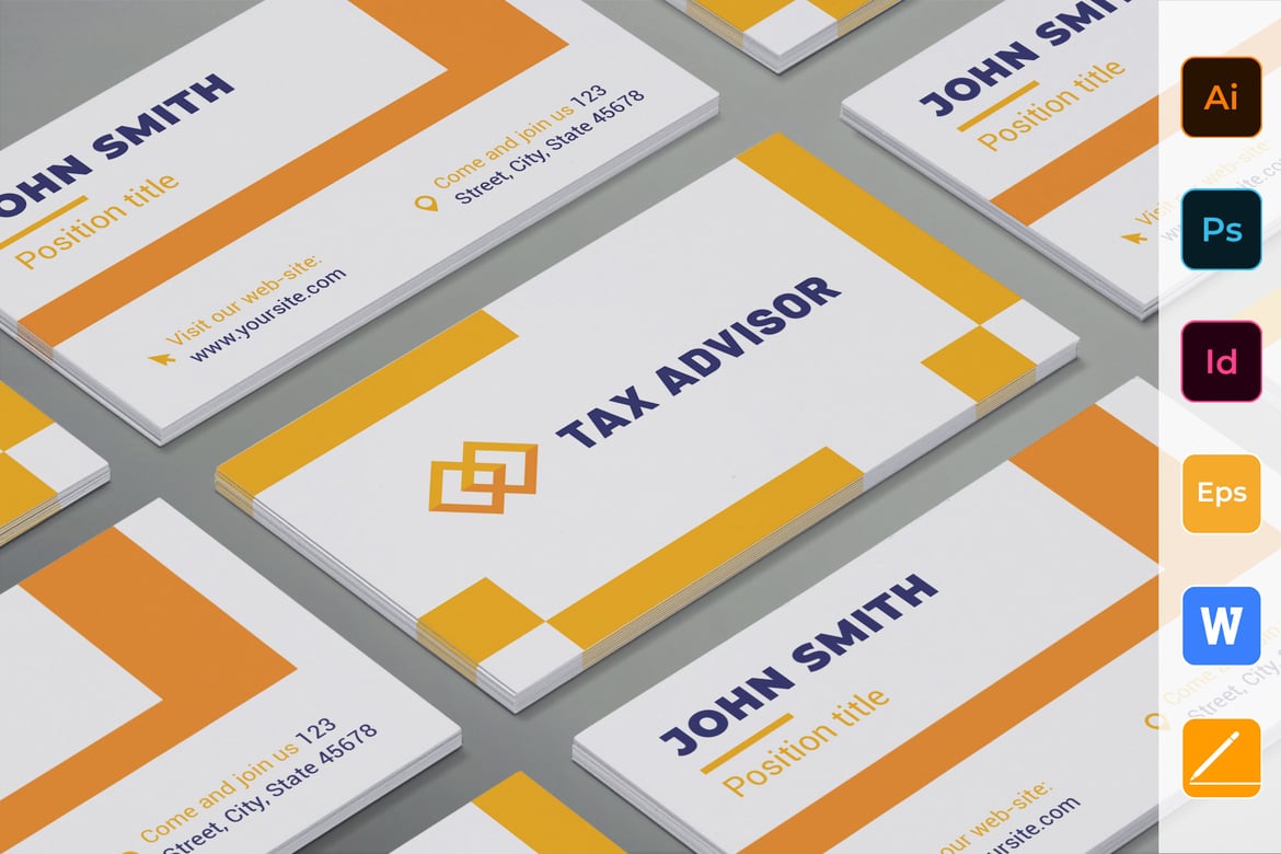 Professional Tax Advisor Business Card